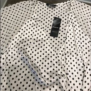 Polkadot Black and white bebe blouse brand new